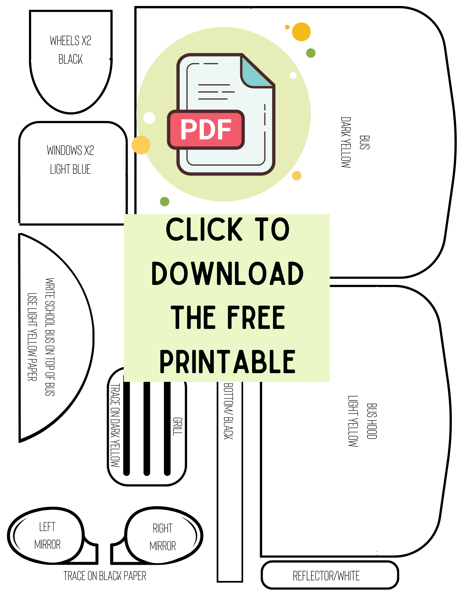 Free Printable School Bus Template PDF