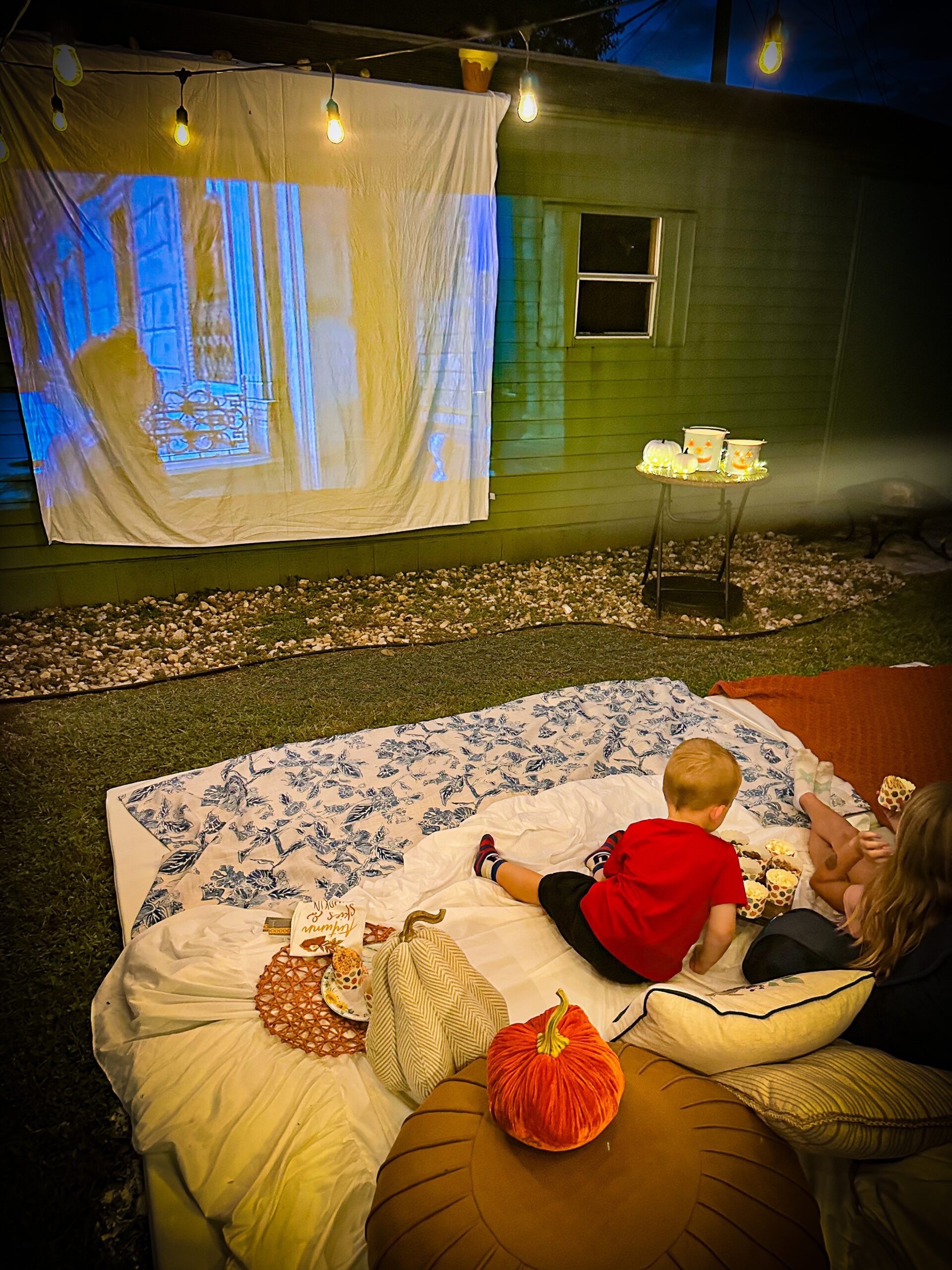Fall Backyard Movie Night 