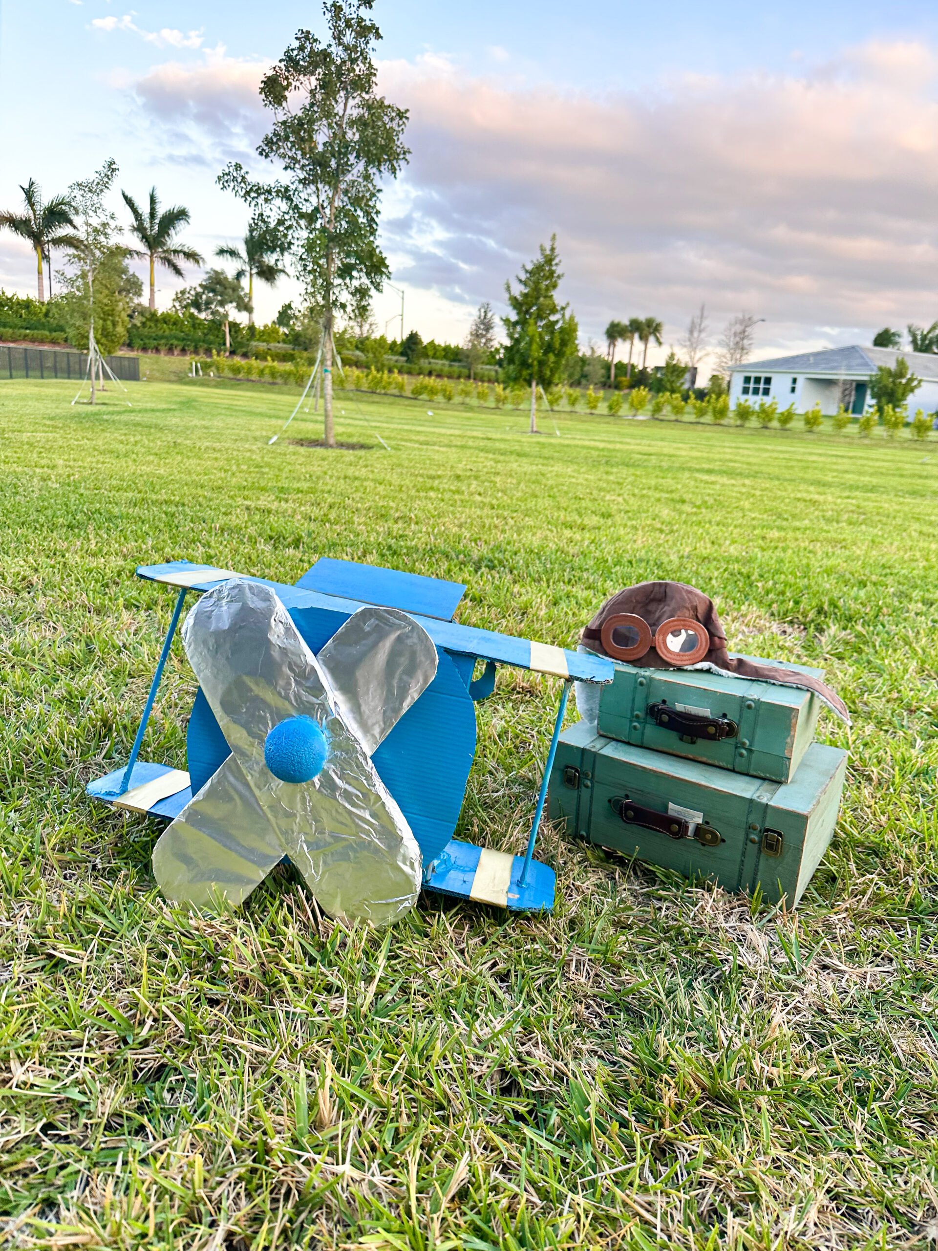 How to make a cardboard airplane costume